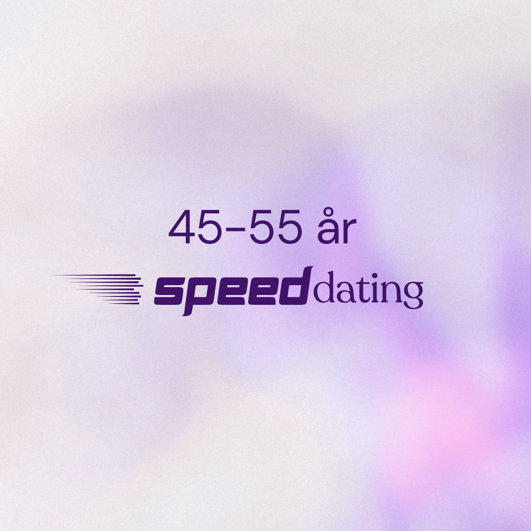 14. juli 2026: Speeddating 45-55 år