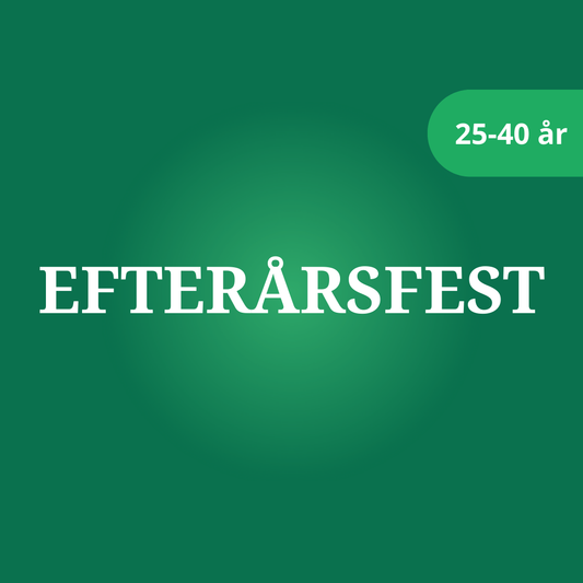 26. september 2026: Efterårsfest 25-40 år